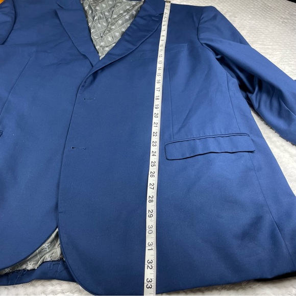 Stacy Adams Navy Blue Men’s Coat Blazer Suit Size 62L - Picture 14 of 14
